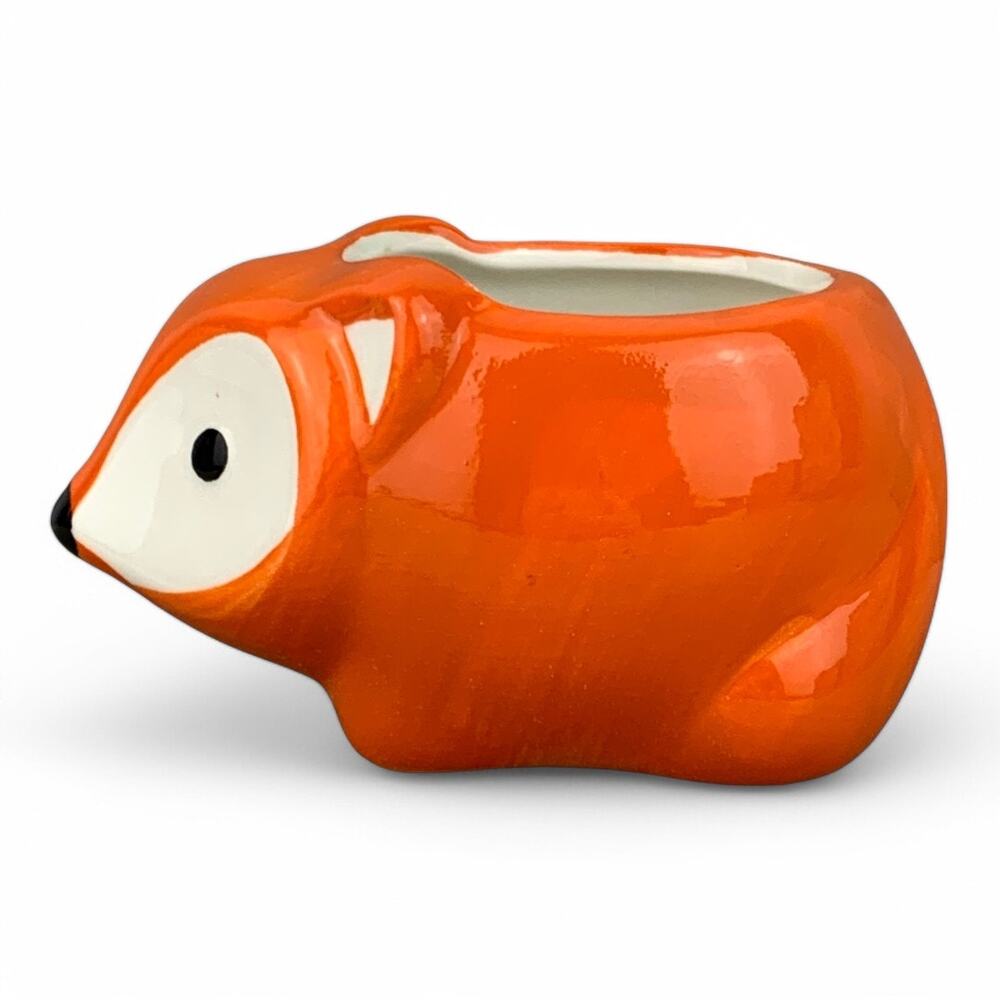Flora the Fox Ceramic Animal Planter Pot for Succulents or Small Plants - Picture 6 of 8